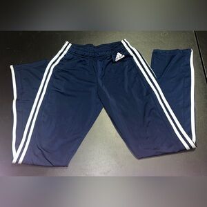 Adidas Kids Dark Blue Joggers with White Stripes
